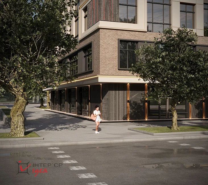 Дизайн фасада многоэтажки в центре Черкас