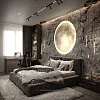 Дизайн спальни и гардеробной в стиле минимализм