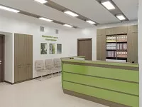 Дизайн ресепшн в Украинском Центре Томотерапии. Дизайн САЛОНА КРАСОТЫ