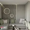 Кухня-гостиная с фисташковым акцентом