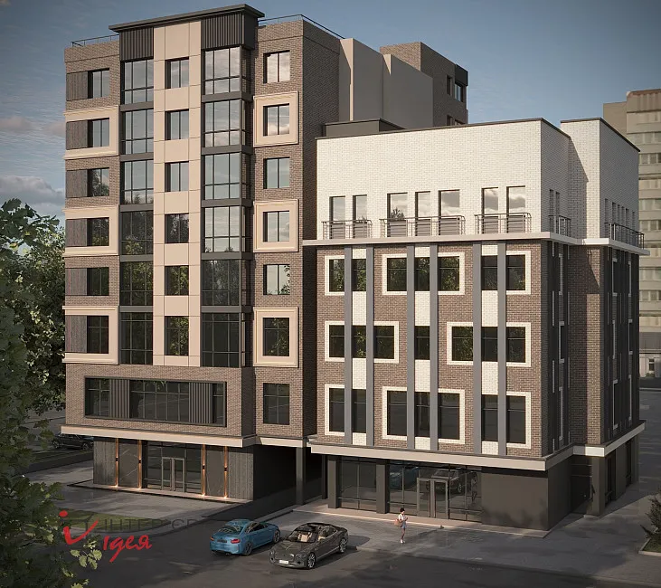 Дизайн фасада многоэтажки в центре Черкас